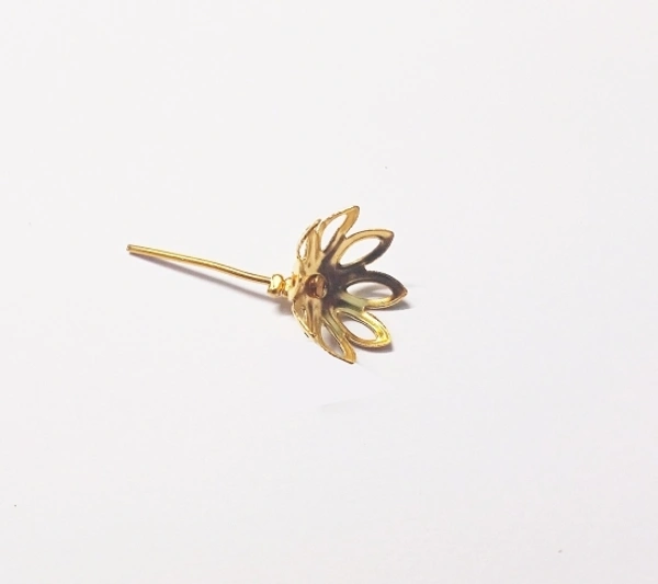 108 Astothrum Gold Plated Lotus Flowers For Laxmi Pooja 
