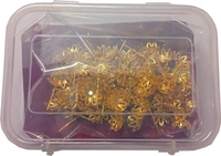108 Astothrum Gold Plated Lotus Flowers For Laxmi Pooja 