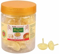 Cow Ghee Diya Batti (50 pieces ) 30min Burning Time, Wax free Cow ghee diya batti Cotton Wick