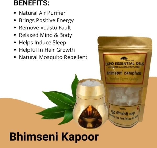 Expo Organics 100% Pure & Natural Bhimseni Kapoor, Camphor, Kapoor