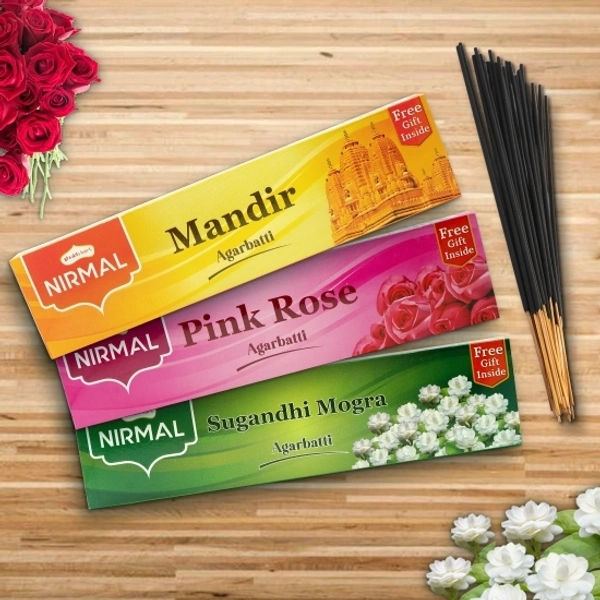 Incense Stick Pink Rose, Sugandhi Mogra, Mandir
