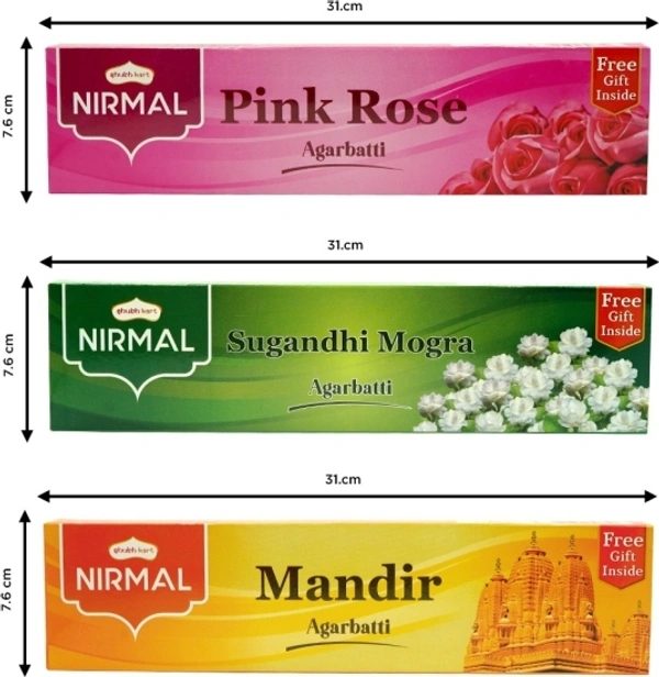 Incense Stick Pink Rose, Sugandhi Mogra, Mandir