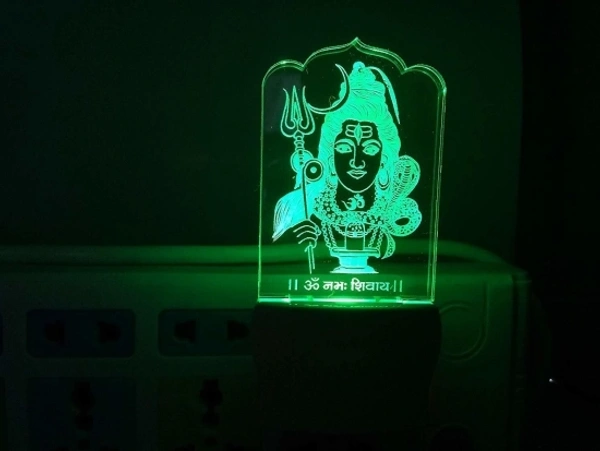 3D Illusion Shivji Bholenath Ji Night Lamp with 7 Color Changing Light for Gift Night Lamp