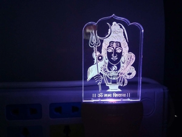 3D Illusion Shivji Bholenath Ji Night Lamp with 7 Color Changing Light for Gift Night Lamp