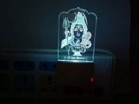 3D Illusion Shivji Bholenath Ji Night Lamp with 7 Color Changing Light for Gift Night Lamp