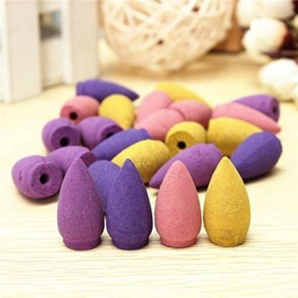 Pack of 120 Backflow cones Mogra, Chandan, Rose, Jasmine
