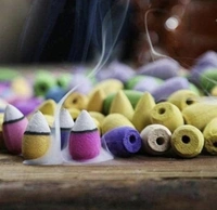 3 DIYA BACKFLOW INCENSE BURNER WITH 20 CONES MIX
