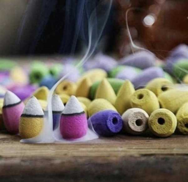 3 DIYA BACKFLOW INCENSE BURNER WITH 20 CONES MIX