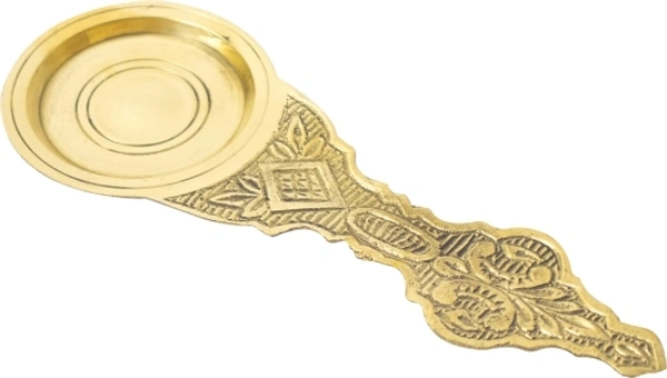 Kapoor Burner Brass Karpuram Arati for Dhoop Camphor Dani Mandir– Spoon Small-1 Brass