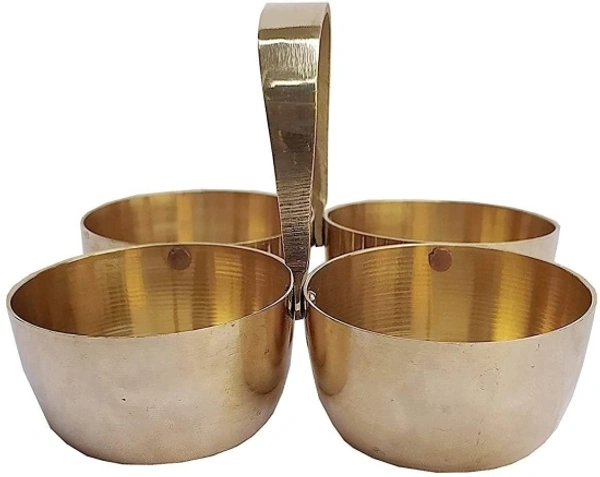 4 Bowl Holder Patra Brass