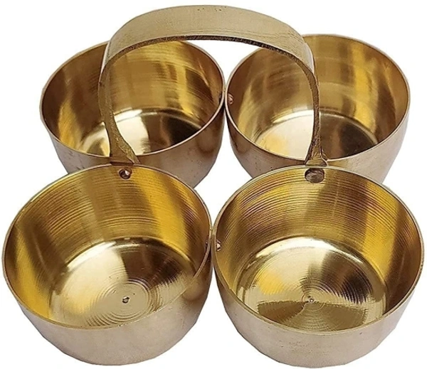 4 Bowl Holder Patra Brass