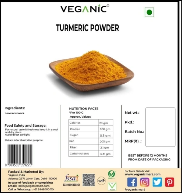 Turmeric Powder | Haldi Powder | Natural Haldee | Pasupu podi 900g