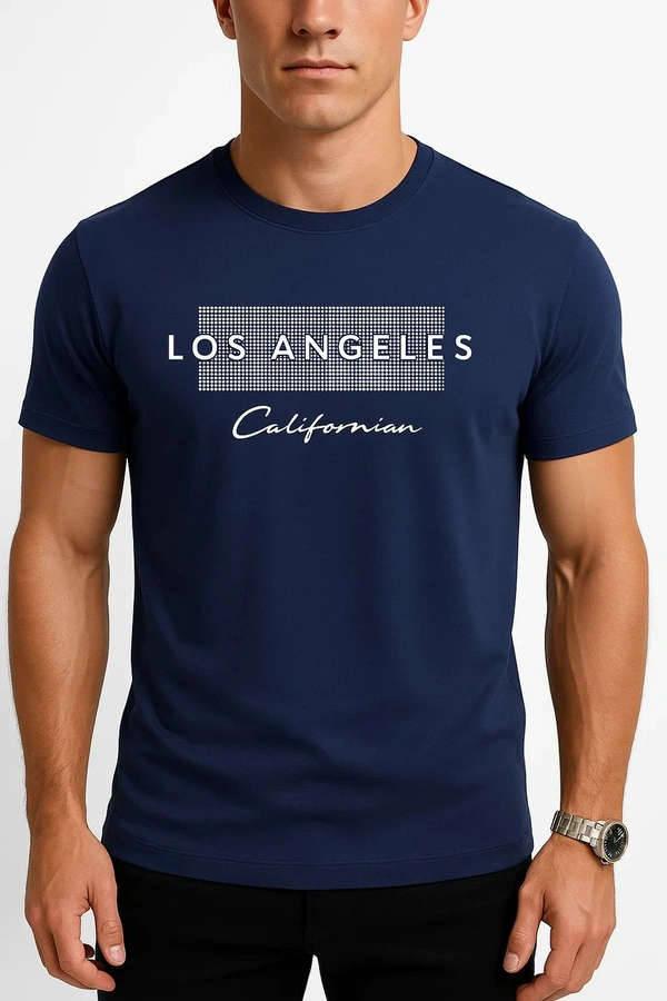 Deozn Round Neck T Shirt  - Blue Zodiac, XLL