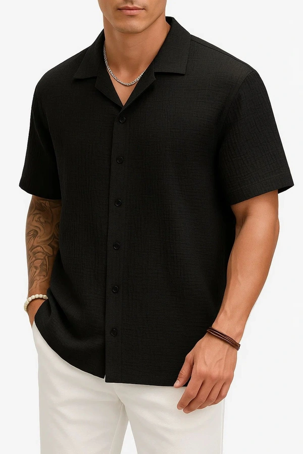 Deozn Party Wear Shirts - Black, XL