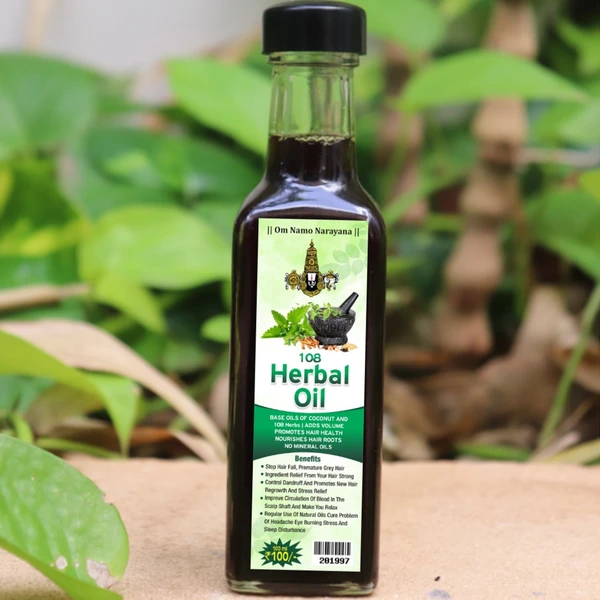 108 Herbs Hair Oil - ( 100ml ) Hair Growth /108 மூலிகைகள் முடி எண்ணெய் - முடி வளர்ச்சி