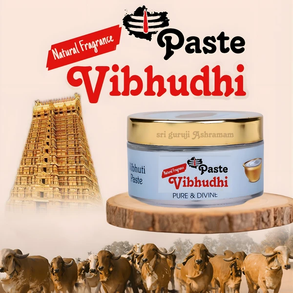 Vibhuti Paste - Original Desi Cow Aromatic Vibhuti Paste - 25 - Grams 🔴 Prepaid Only