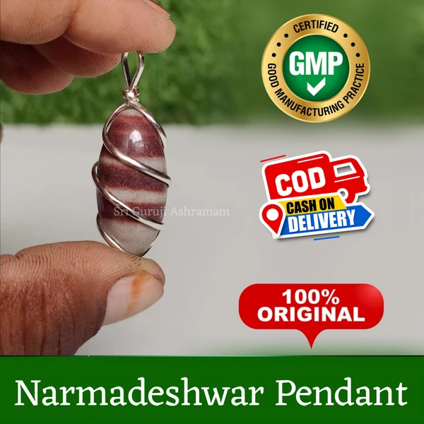 Original Shivling Narmadeshwar Pendant from Narmada River (20mm- 25mm) or( 30mm-35mm) free 2x2 inches Yantra from Haridwar