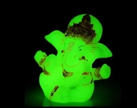 Night Glowing Ganesha Idol for Home and Car Decor-9cm - 🔴 Prepaid Only