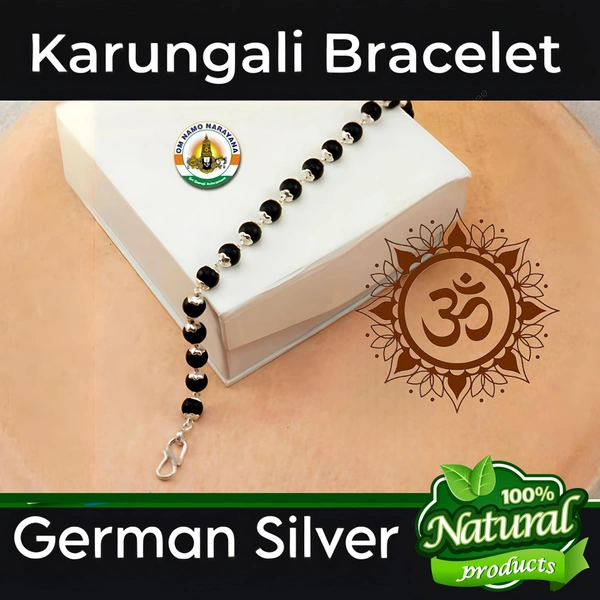 Karungali bracelet - German Silver 8 Mm - 1