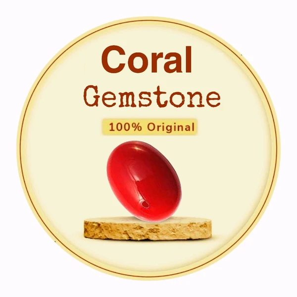 Original Coral stone with certificate 5.3 carat - Pisces  