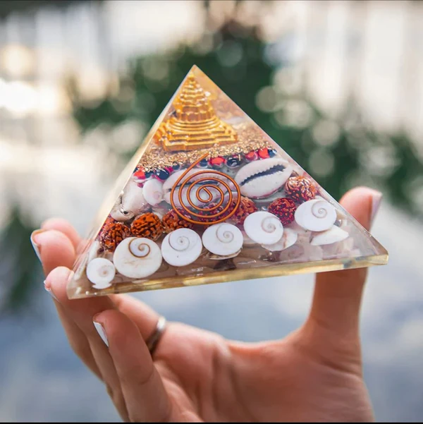 Gomti Chakra Orgone Pyramid / Laxmi Yantra- For Wealth, Financial Stability and Prosperity