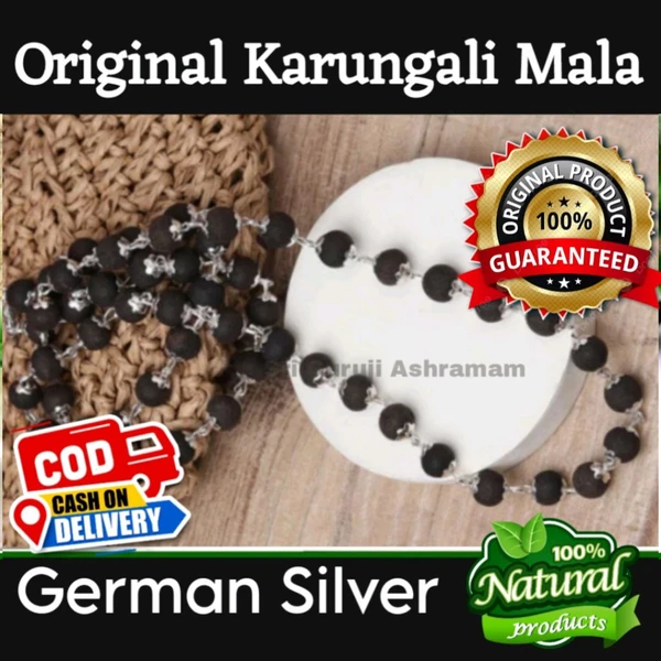 Original Karungali Mala - German Silver 8 Mm