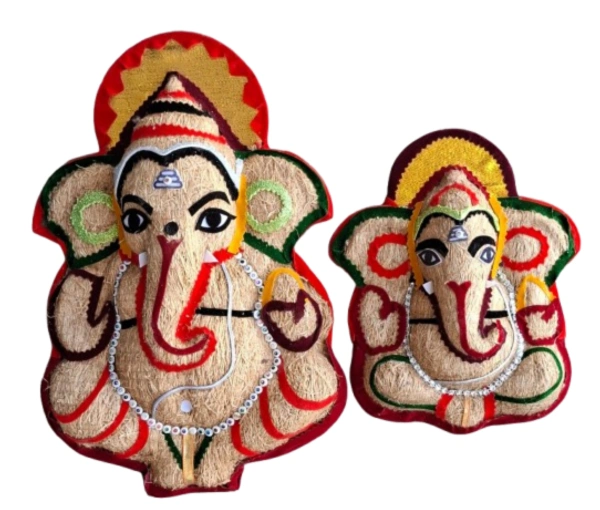 Handmade Vetiver Vinayagar (Pillaiyar) Wall Hanging | 9 inches- 1 pcs