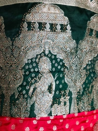 Pure Pashmina Silk American Diamond Studded Designer Saree