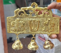 Brass Plated Shank Chakra Door idols || Vishnu idols namah Spiritual Home Decorative Showpiece - 16.1 cm  (Metal, Gold) - 🔴 Prepaid Only
