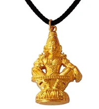  Lord Sabrimala Swami Ayyappan Iyappan Locket with Black cotton Thread