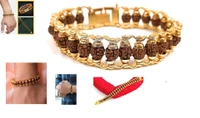 Orginal Gold Plated Modern Rudraksha Bracelet - 🔴 Prepaid Only