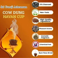 Cow Dung Cup Sambrani - (Pack of 300 Pcs) - 🔴 Prepaid Only