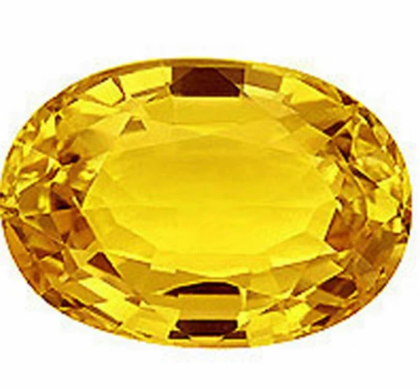 Original Yellow Sapphire stone with certificate from 9 carat  - Sagittarius 