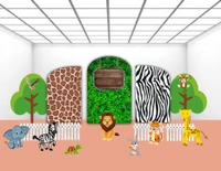 Premium Themes & Balloons Decor  - Multicolour, 07x12ft Backdrop