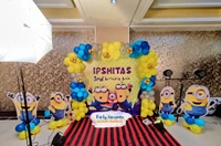 Standard Themes & Balloons Decor  - 7x7ft Backdrop, Multicolour