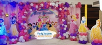 Standard Themes & Balloons Decor  - 7x7ft Backdrop, Multicolour