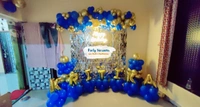 Premium Half Balloons Garland  - Multicolour, 6x9ft Backdrop