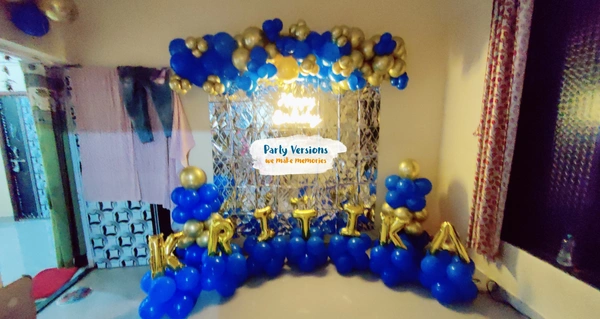 Premium Half Balloons Garland  - Multicolour, 6x9ft Backdrop