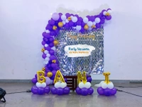 Standard Half Balloons Garland  - Multicolour, 6x6ft Backdrop