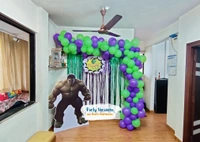 Standard Half Balloons Garland  - Multicolour, 6x6ft Backdrop