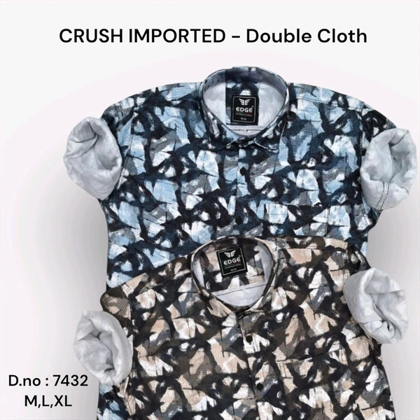 CRUSH IMPORTED DOUBLE CLOTH : 7432 - M L XL COLOURS : 2