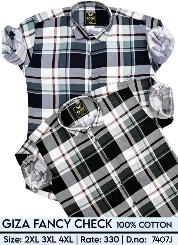 GIZA FANCY CHECK: 7407J - 2XL 3XL 4XL COLOURS : 2