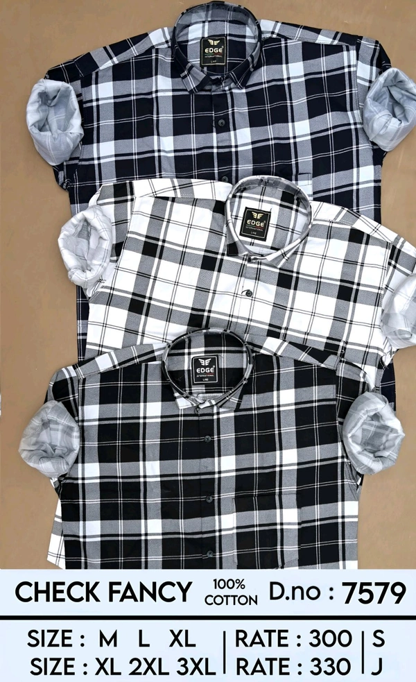 CHECK FANCY : 7579 - 2XL 3XL 4XL COLOURS : 3