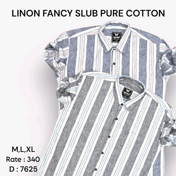 LINON FANCY SLUB : 7625 - M L XL COLOURS : 2