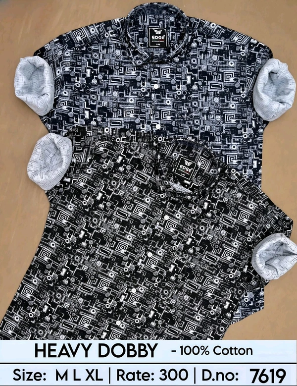 HEAVY DOBBY : 7619 - M L XL COLOURS : 2