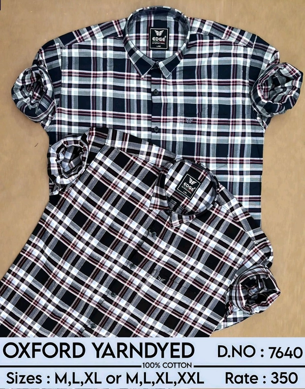OXFORD YARNDYED : 7640 - M L XL XXL COLOURS : 2