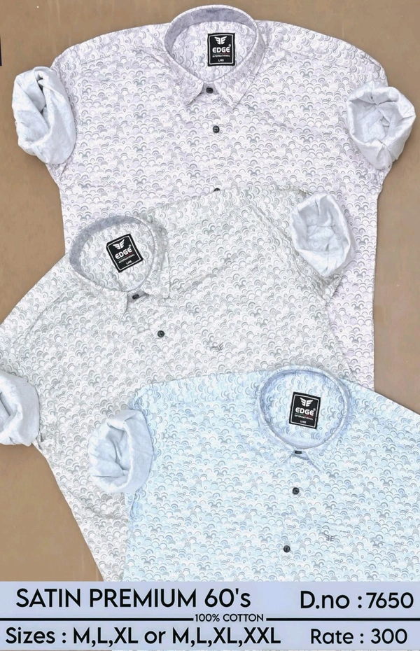 SATIN PREMIUM 60'S : 7650 - M L XL COLOURS : 3