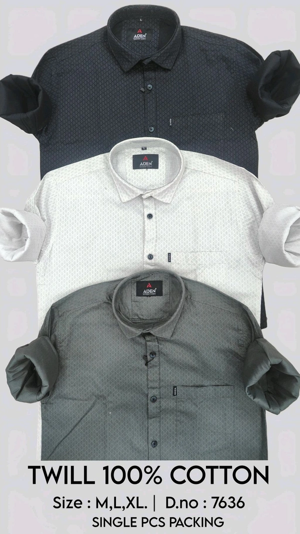ADEN : TWILL COTTON : 7636 - M L XL COLOURS : 3