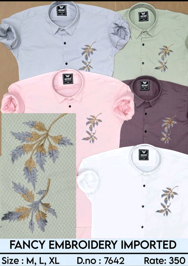 Fancy Embroidery Imported : 7642 - M L XL COLOURS : 5