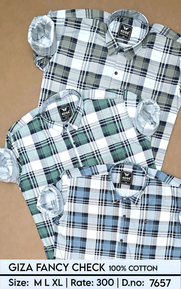 GIZA FANCY CHECK : 7657 - M L XL COLOURS : 3